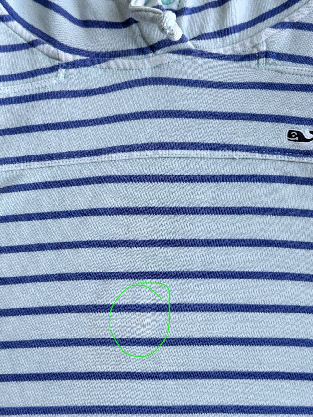 Vineyard Vines Mint Green & Navy Striped Hoodie LG - Picture 15 of 15